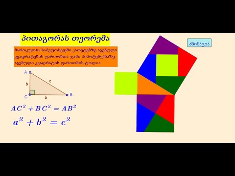 პითაგორას თეორემის დამტკიცება GeoGebra-ში